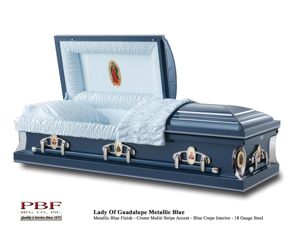 Lady Of Guadalupe Metallic Blue PRINT